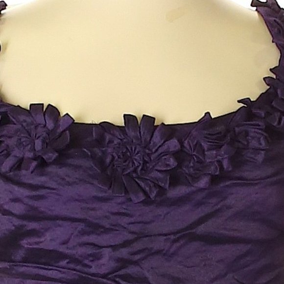 BCBG "Meridith" Passion Purple Ruched Taffeta Cocktail Dress- Sz. 2 - Picture 7 of 10